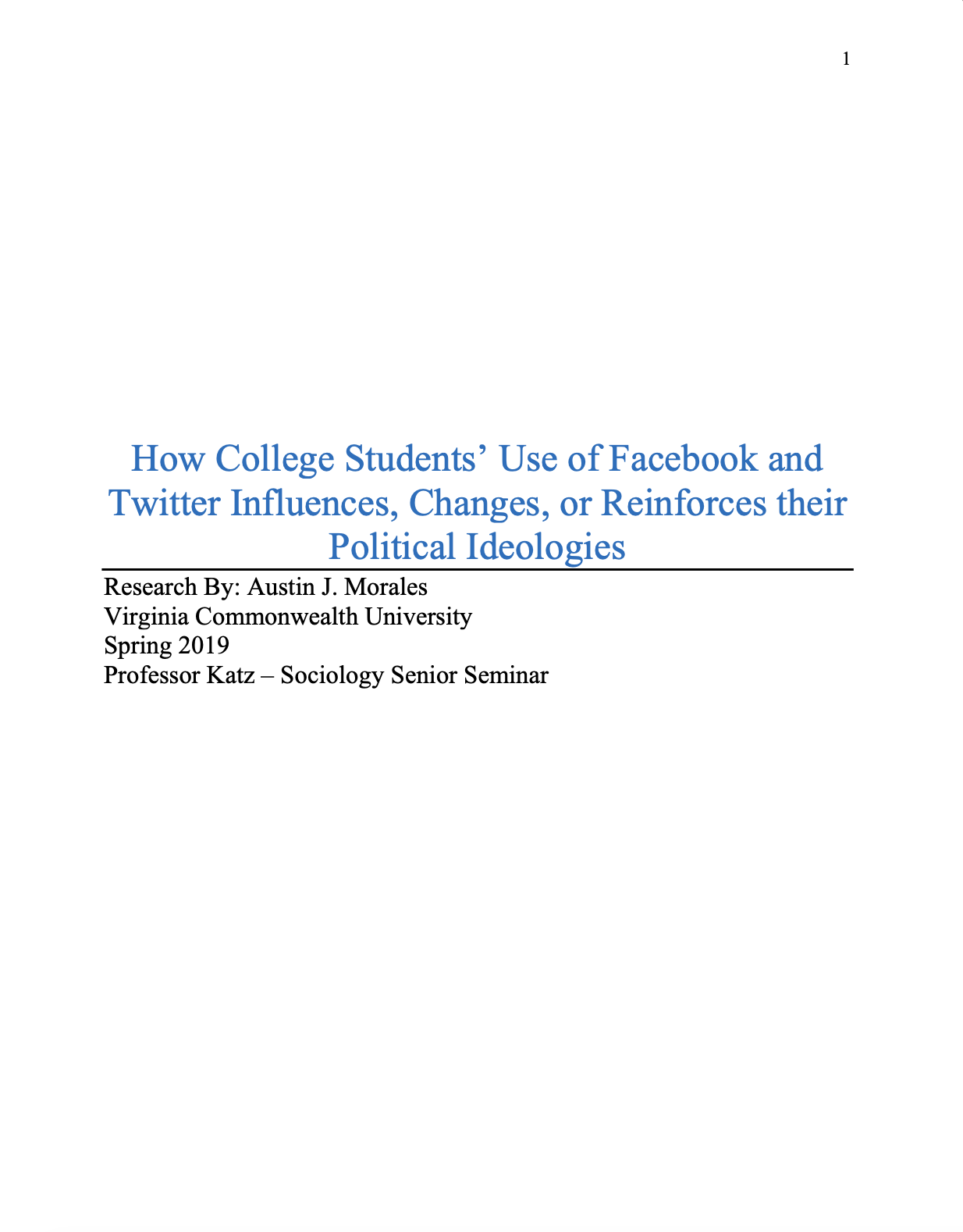Original thesis cover page before redesign